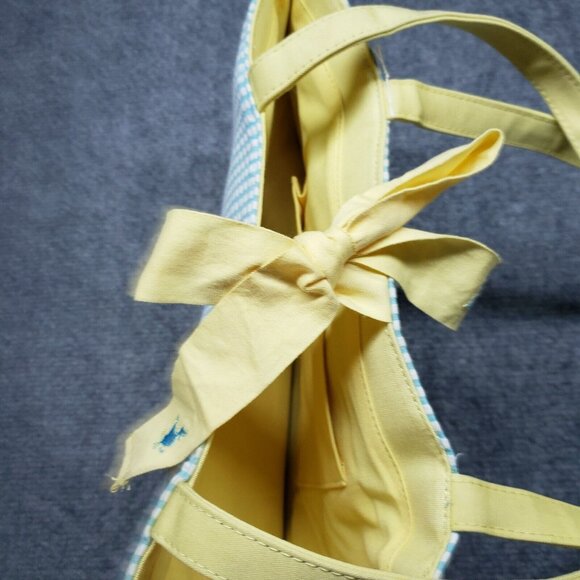 Quacker Factory Shoulder Bag Womens Light Blue Yellow Sea Shell Striped New - Picture 7 of 12